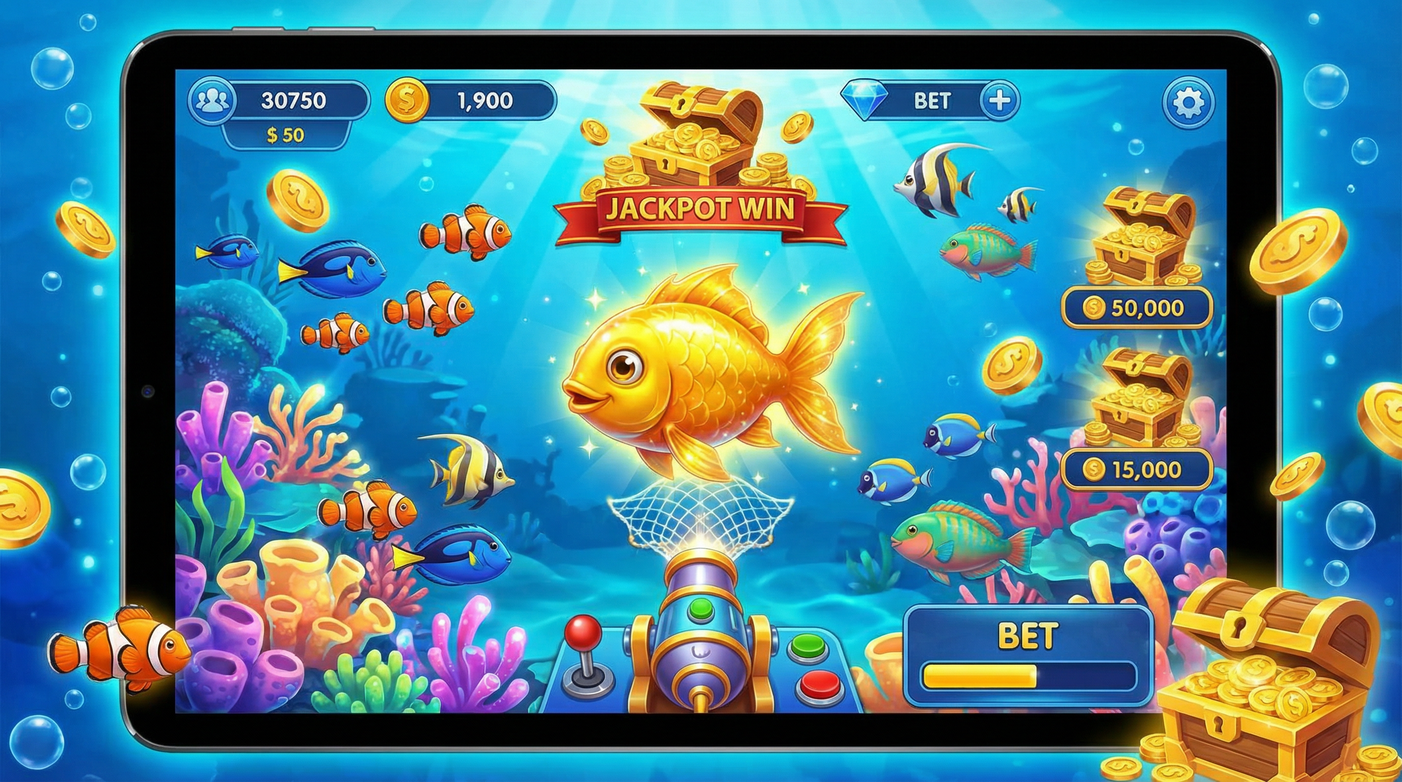 捕鱼游戏精彩画面